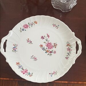 Limoges Floral White Serving Platter